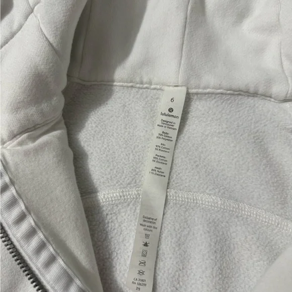 🤍 ❤️‍🔥Lululemon Athletica White Hoodie Sweater - Picture 10 of 12